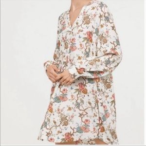 GP & J Baker x H&M | Cream Bird & Floral Mini Dress Tunic